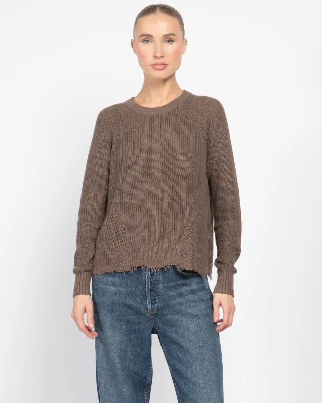 Distressed Scallop Shaker Sweater sold by TNT Fashion