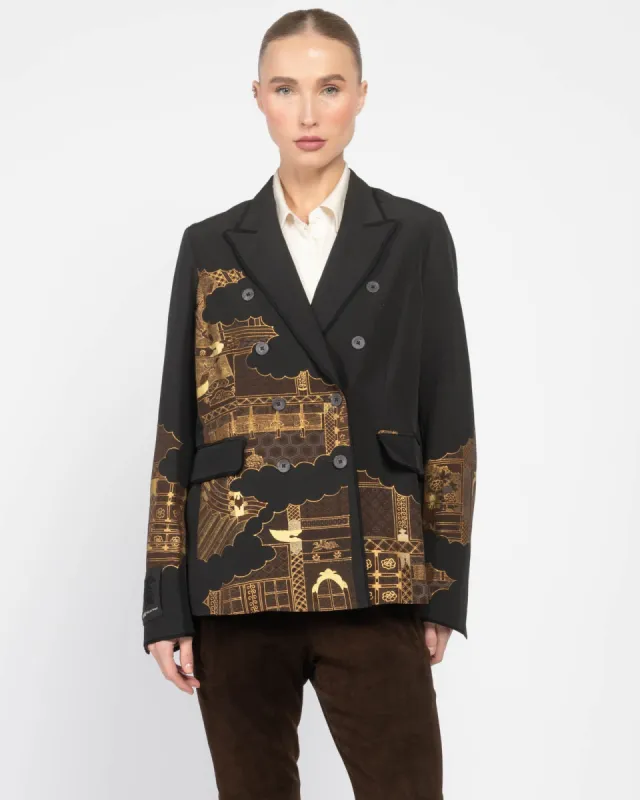 Double-Breasted Overdyed Blazer sold by TNT Fashion