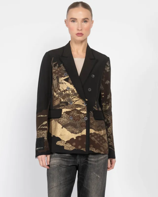 Double-Breasted Overdyed Blazer sold by TNT Fashion