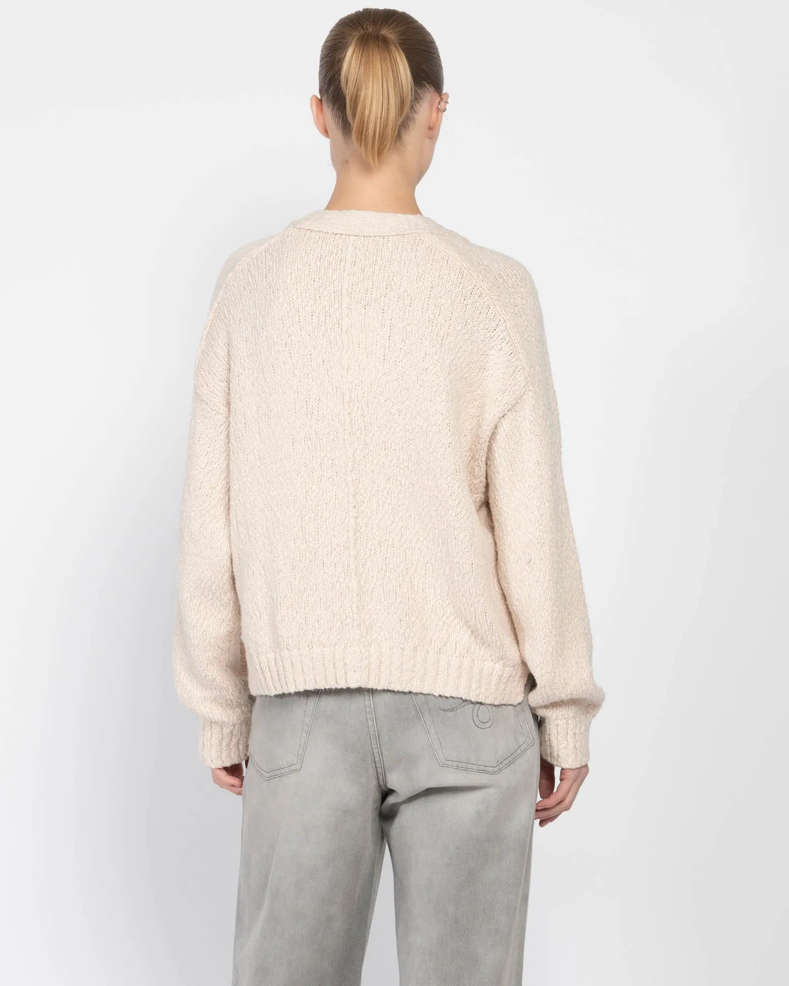 Crop V-Neck Cardigan sold by TNT Fashion product image thumbnail 3