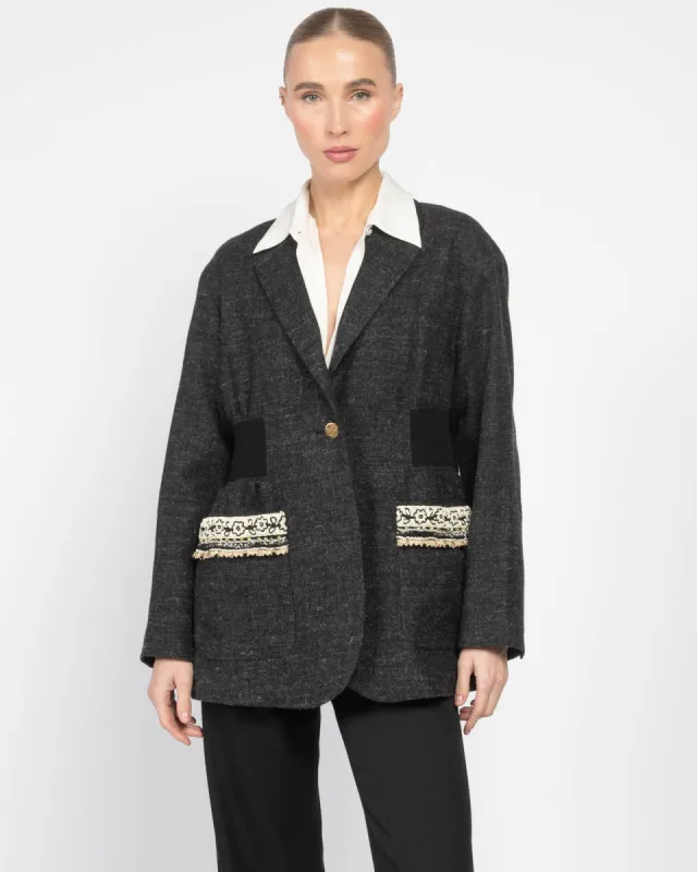 Wool Linen Jacket sold by TNT Fashion