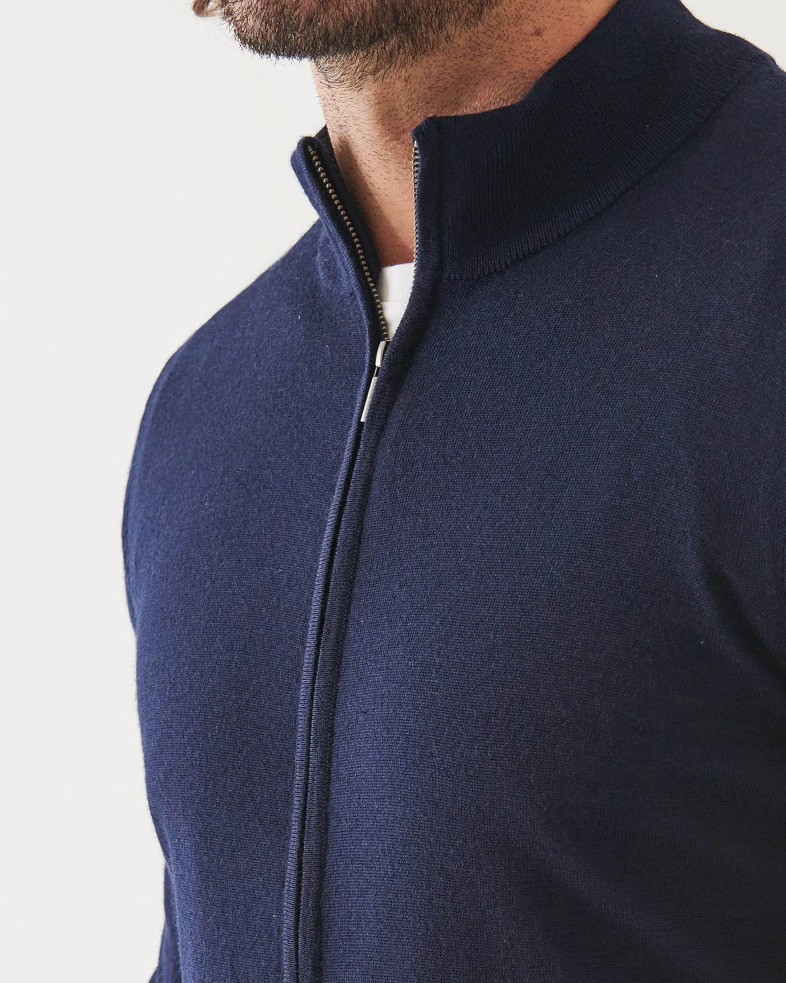 Merino Full Zipper Mockneck Sweater sold by TNT Fashion product image thumbnail 4