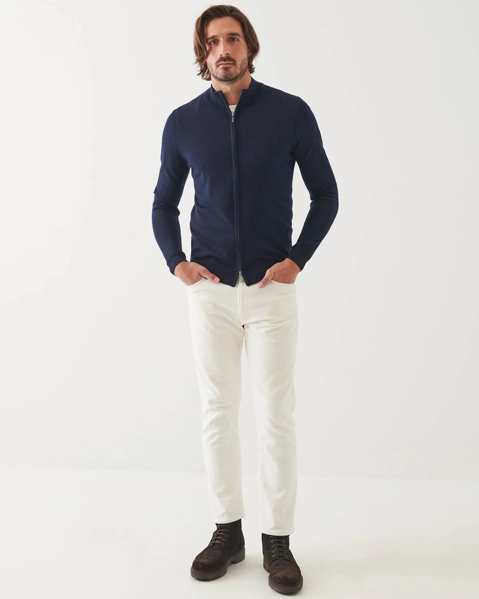 Merino Full Zipper Mockneck Sweater sold by TNT Fashion product image thumbnail 2
