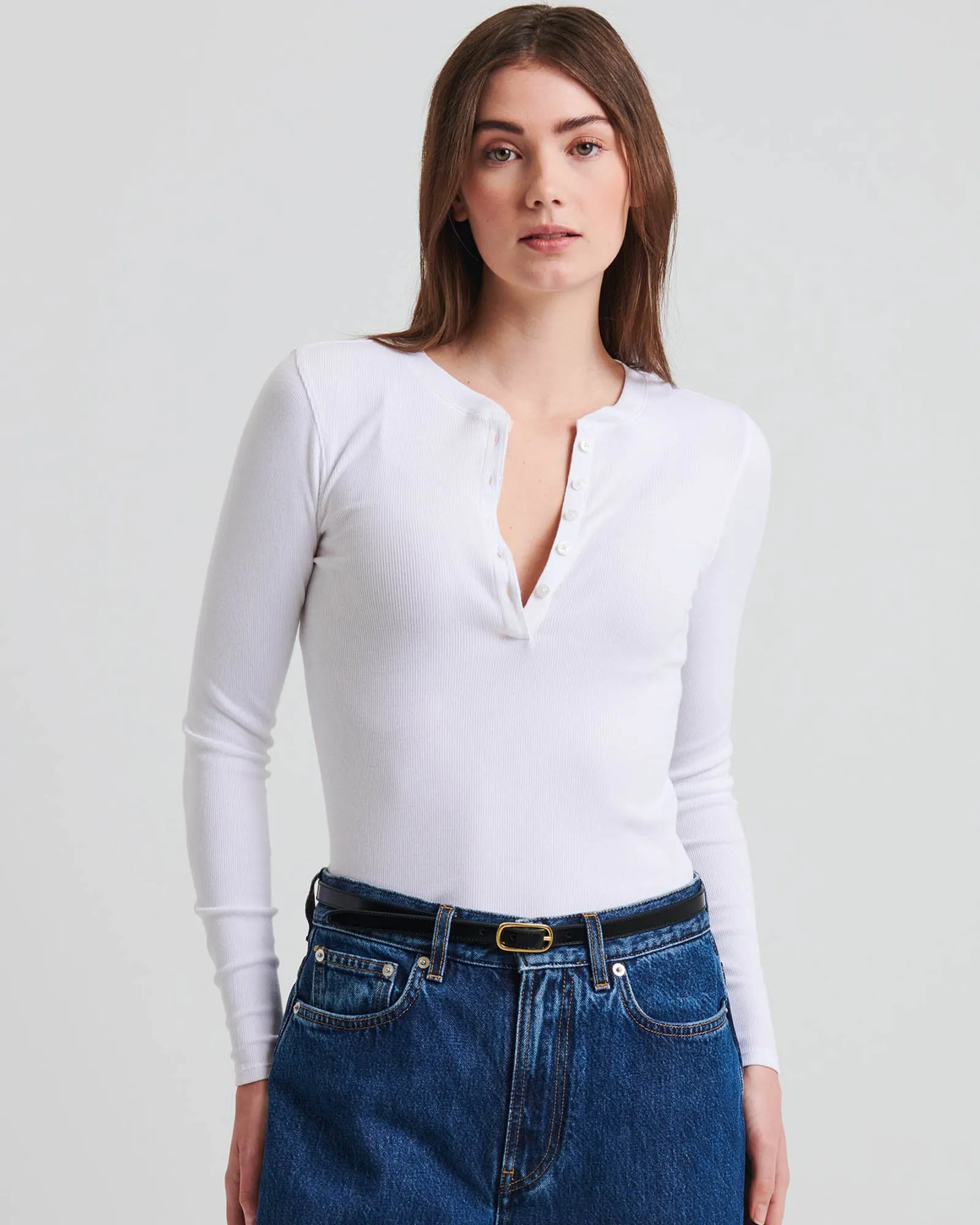 Long Sleeve Rib Henley sold by TNT Fashion product image thumbnail 2