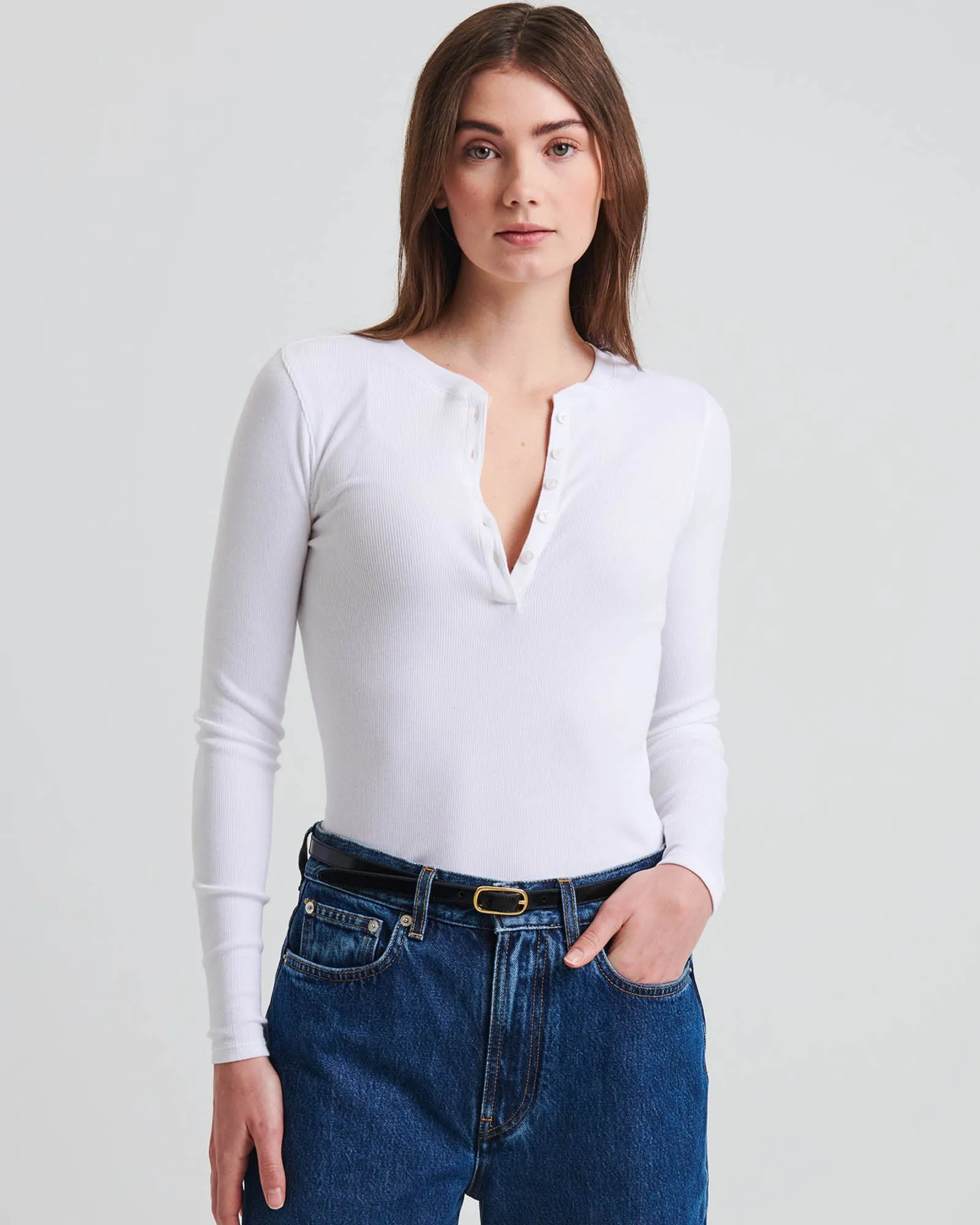 Long Sleeve Rib Henley sold by TNT Fashion