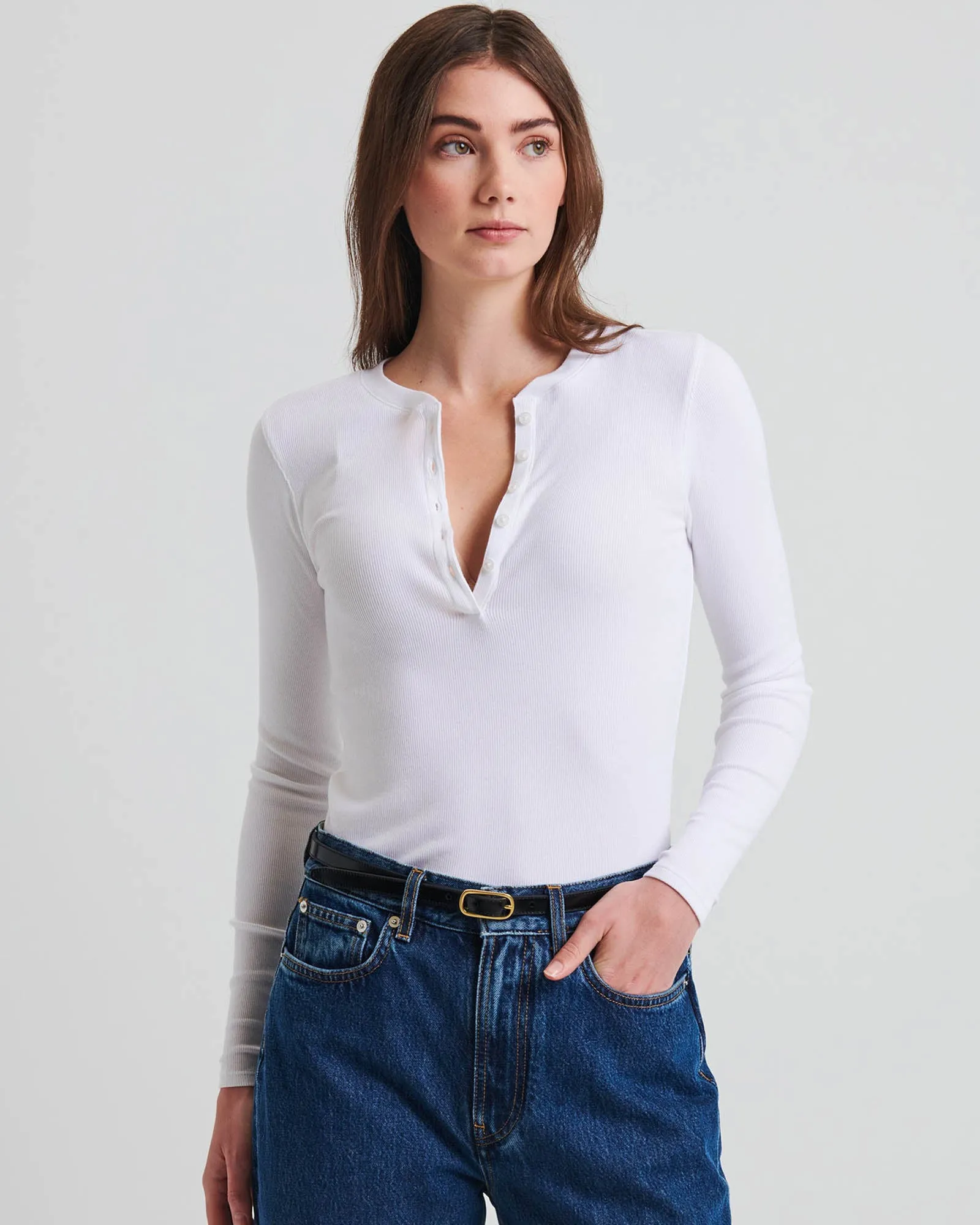 Long Sleeve Rib Henley sold by TNT Fashion product image thumbnail 3