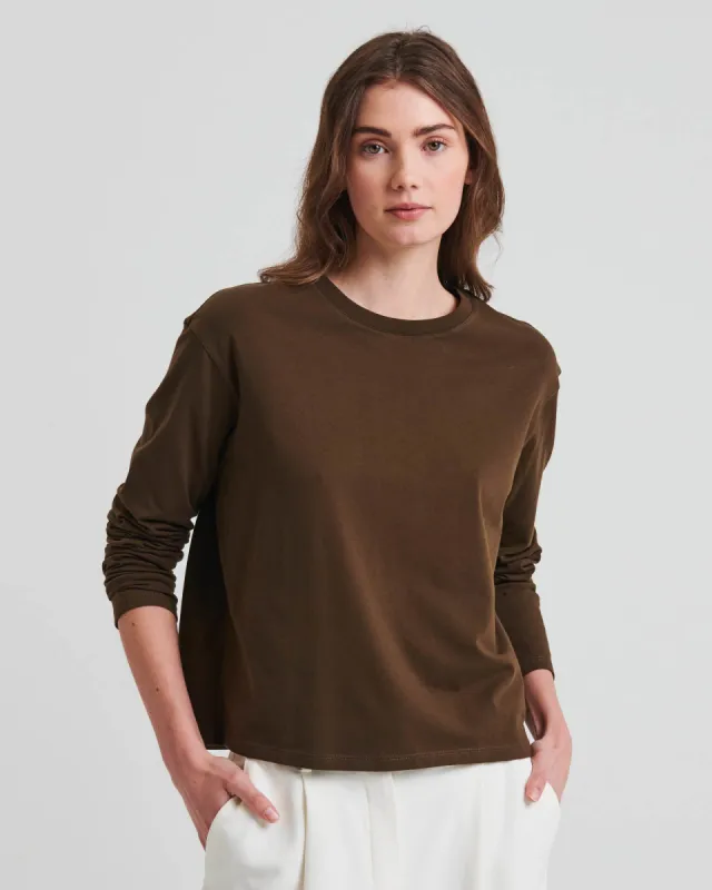 Long Sleeve Boyfriend Crew Tee sold by TNT Fashion