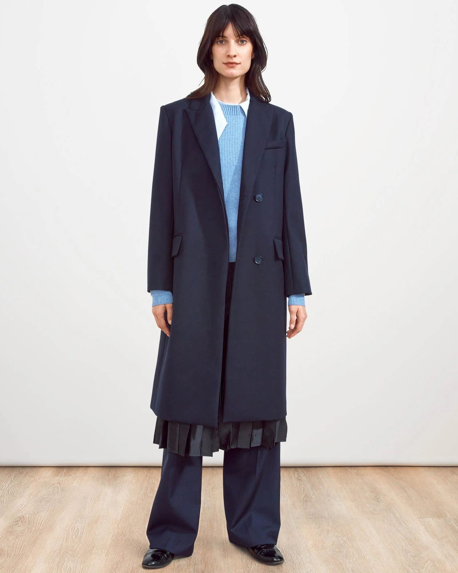 Gramercy Pleated Coat sold by TNT Fashion