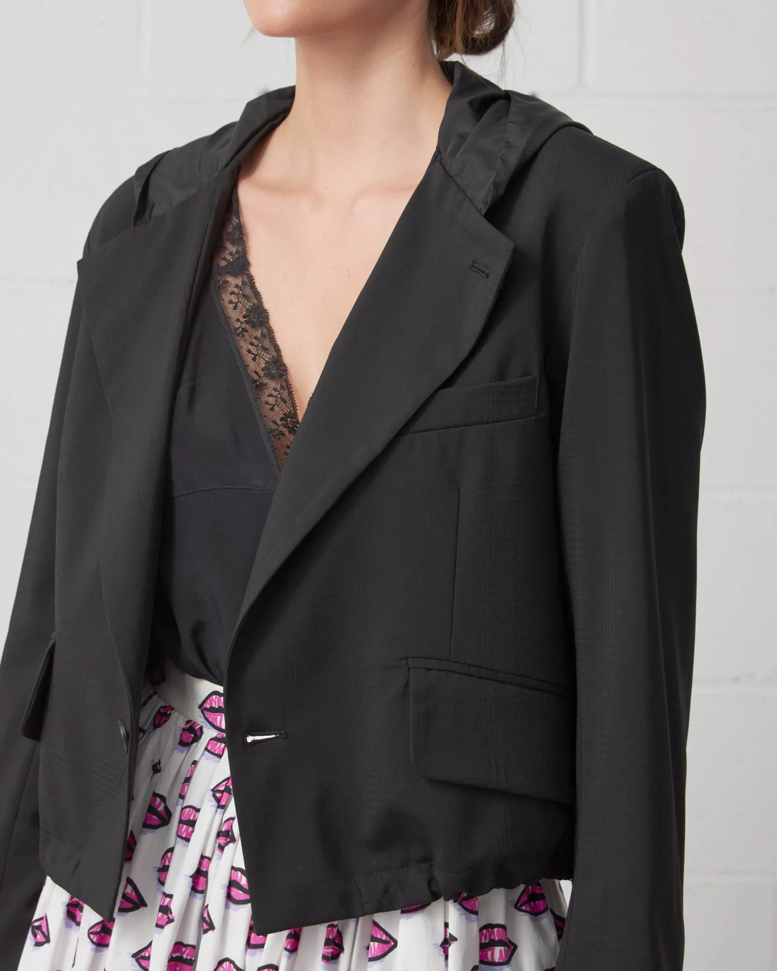Cropped Hooded Blazer sold by TNT Fashion product image thumbnail 4