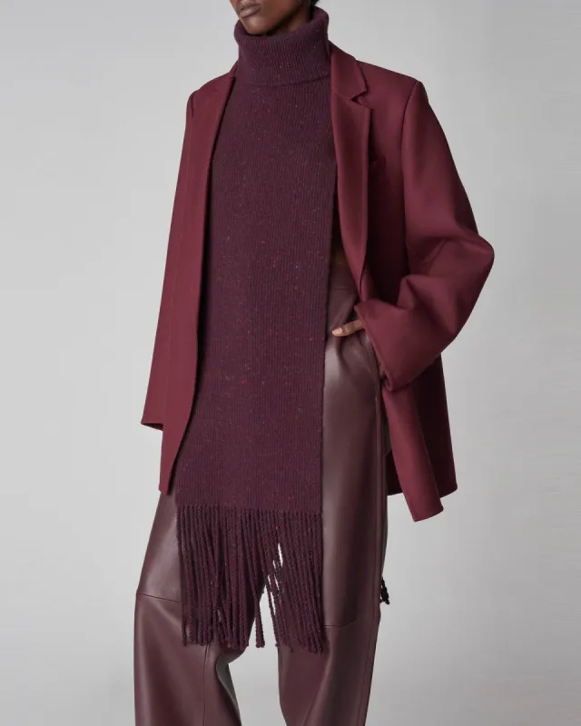 Fringed Treatment Trench Scarf sold by TNT Fashion