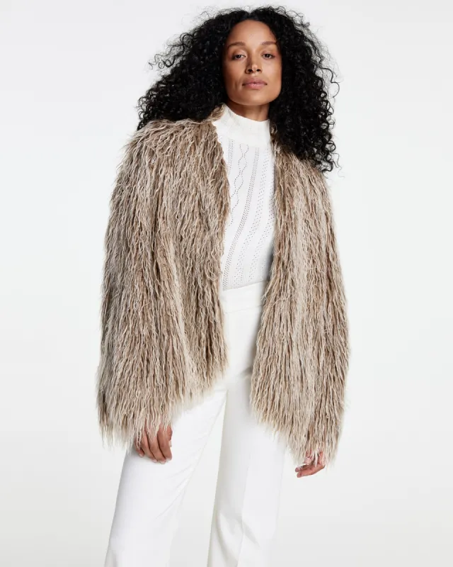 Faux Fur Swing Jacket sold by TNT Fashion