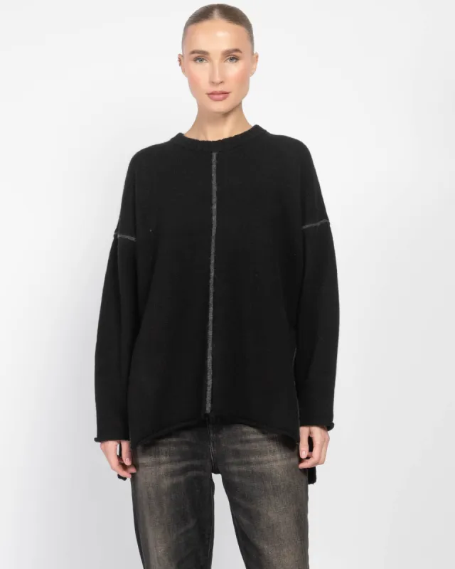 Side Slit Crewneck Sweater sold by TNT Fashion