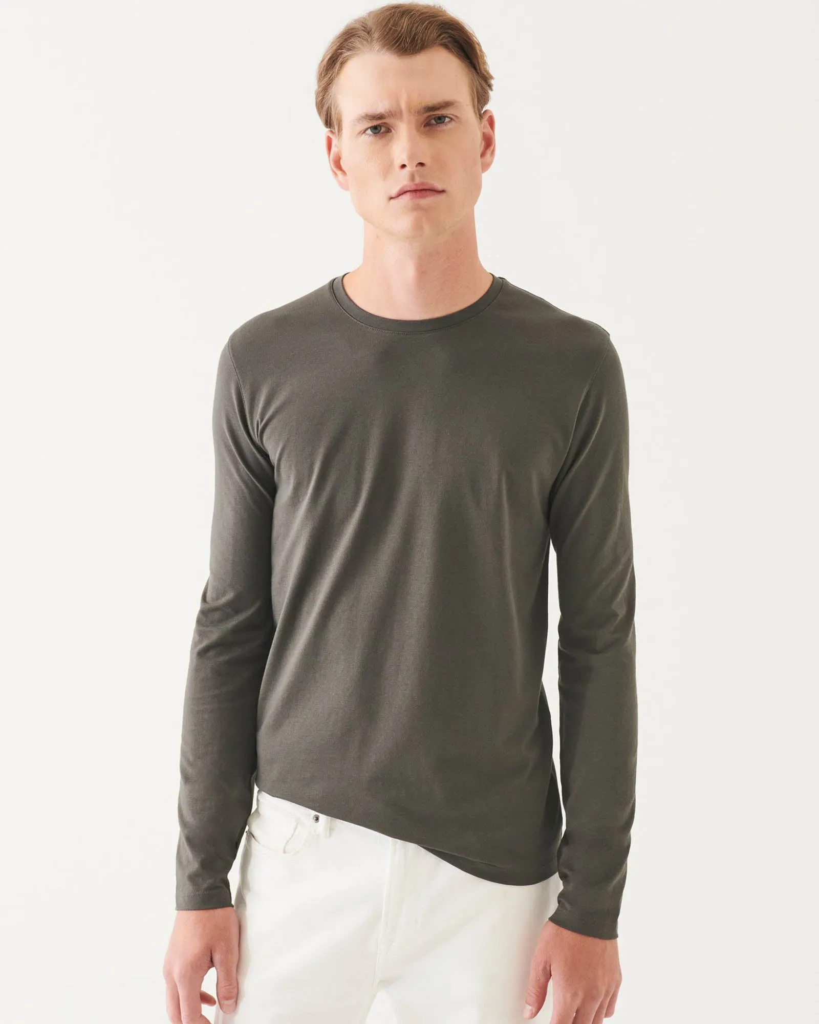 Long Sleeve Stretch Crew Tee sold by TNT Fashion product image thumbnail 2