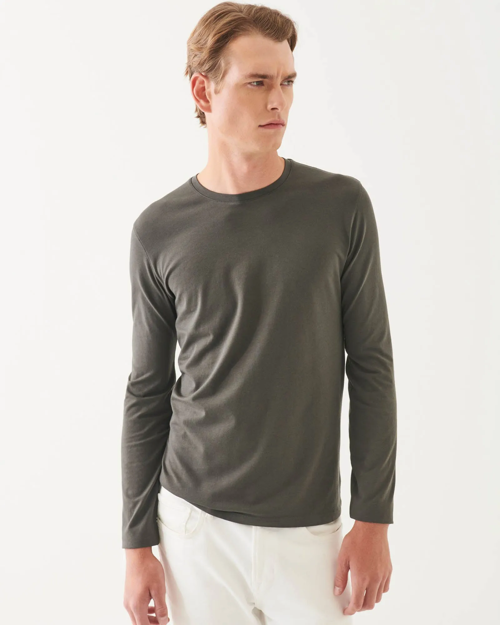 Long Sleeve Stretch Crew Tee sold by TNT Fashion