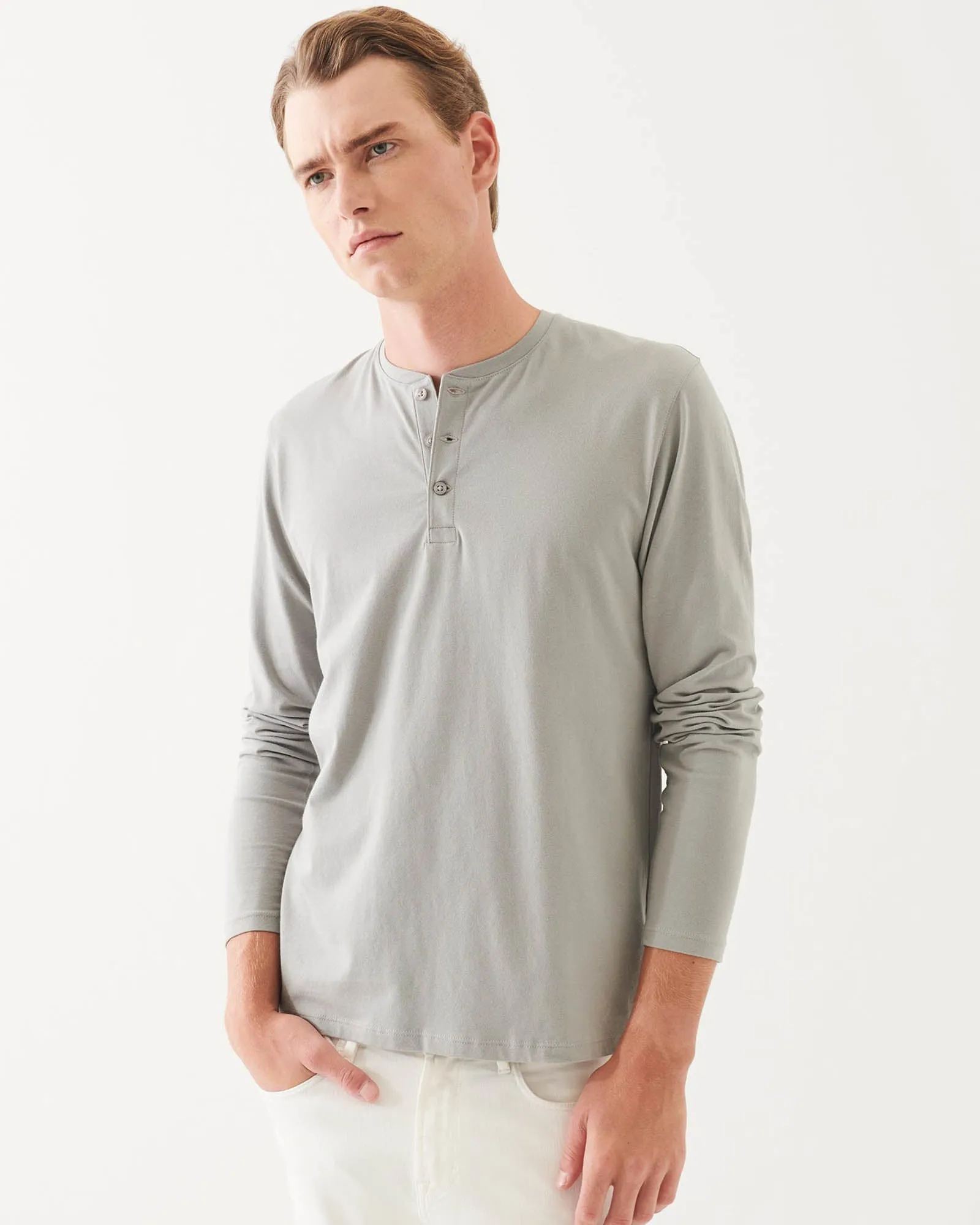 Long Sleeve Iconic Henley sold by TNT Fashion product image thumbnail 3
