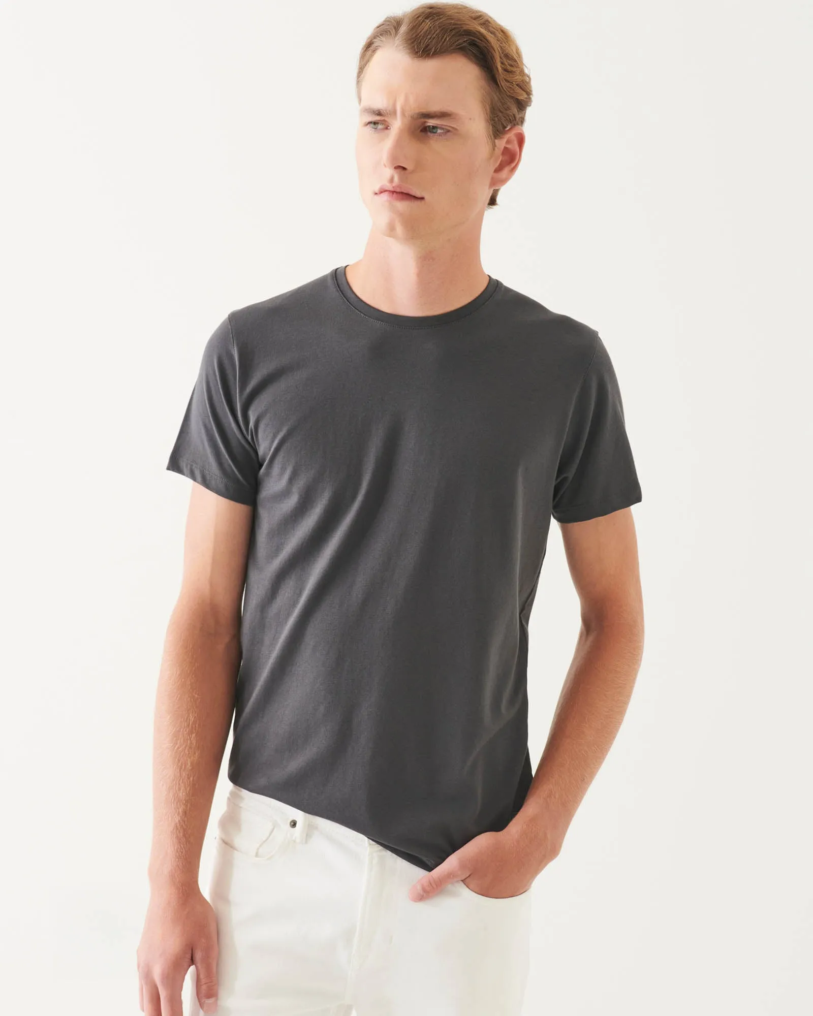 Short Sleeve Stretch Crew Tee sold by TNT Fashion