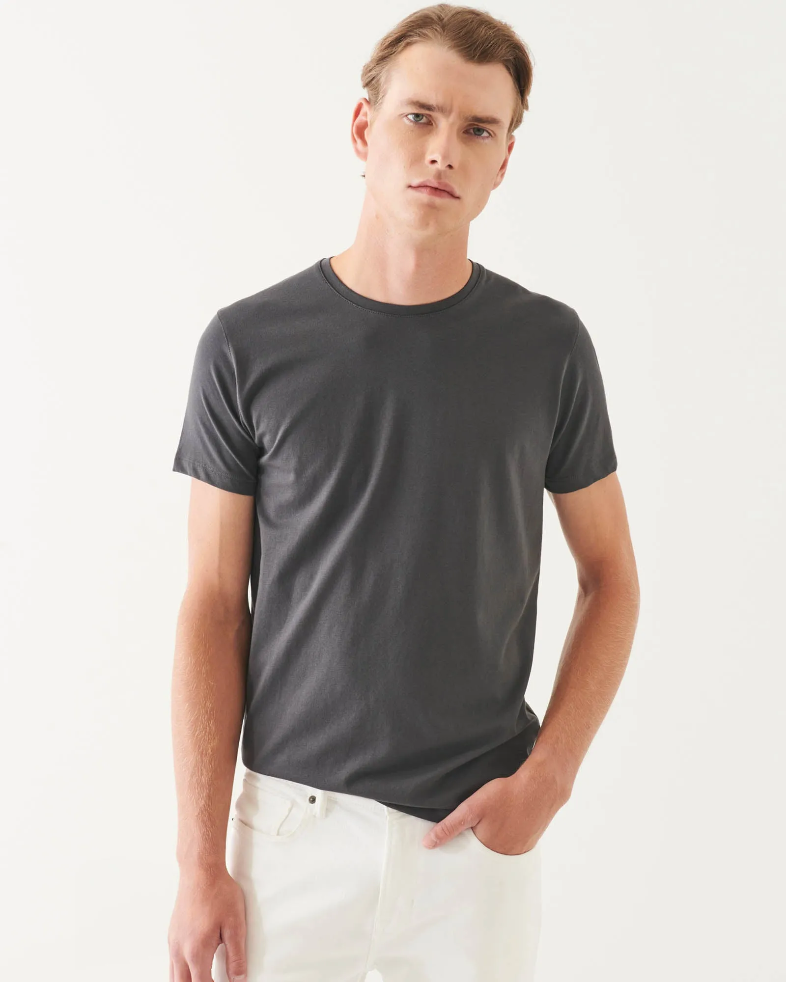 Short Sleeve Stretch Crew Tee sold by TNT Fashion product image thumbnail 3