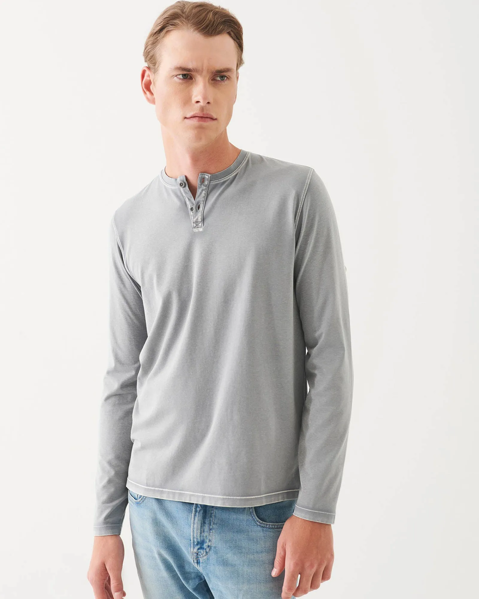 Long Sleeve Pima Vintage Henley sold by TNT Fashion product image thumbnail 2