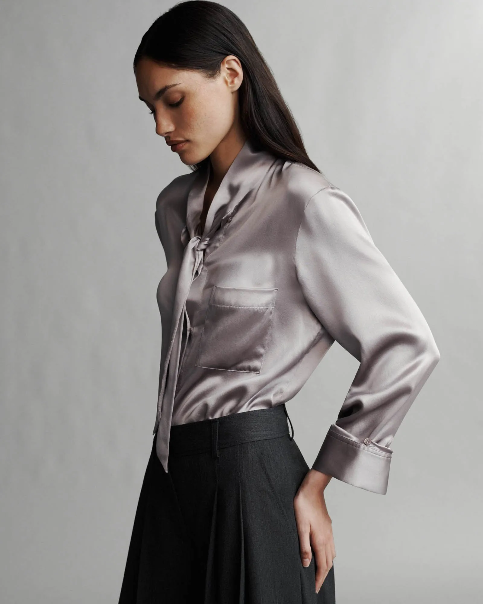 Boyfriend Tie Shirt sold by TNT Fashion product image thumbnail 4