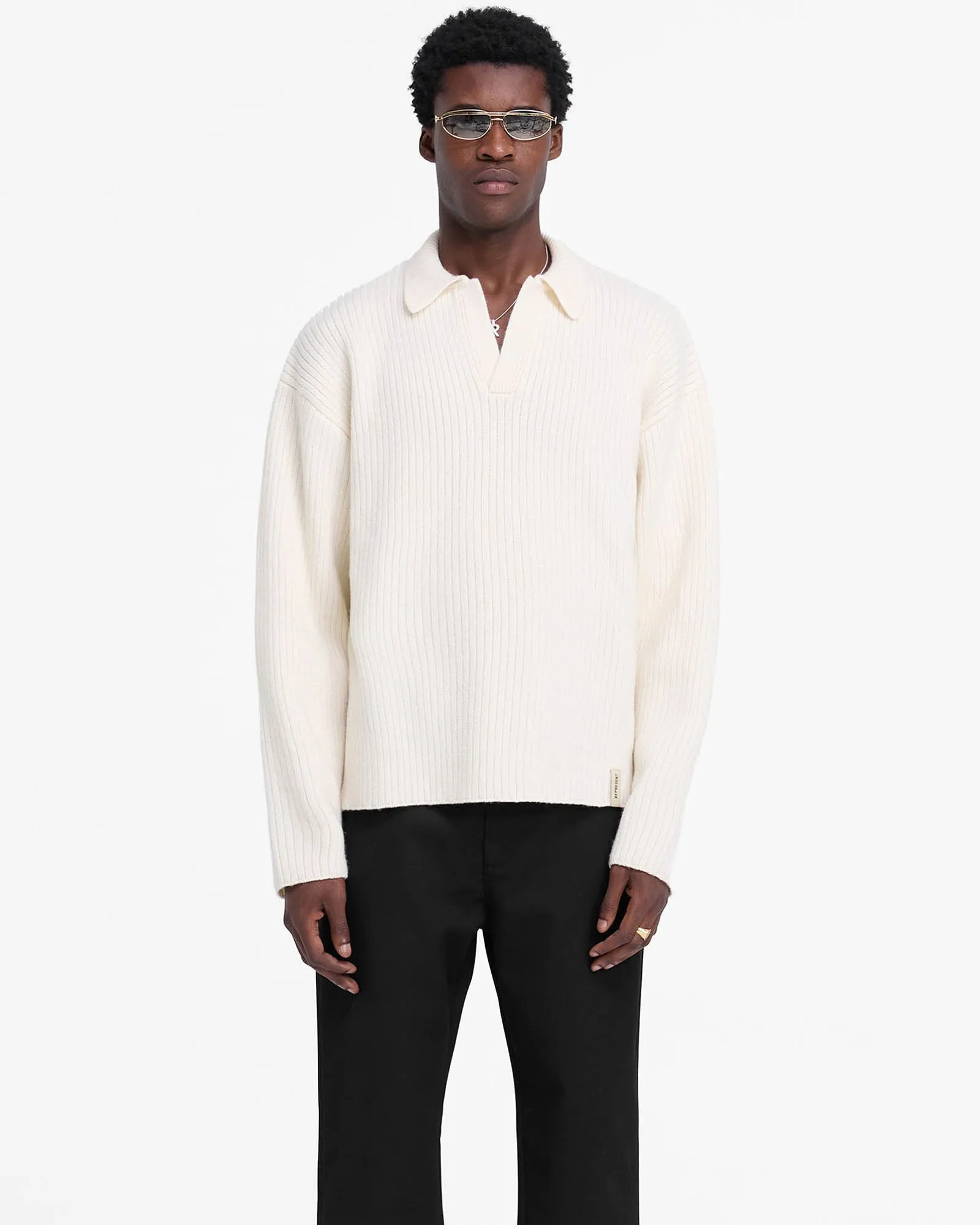 Textured Knit Polo sold by TNT Fashion