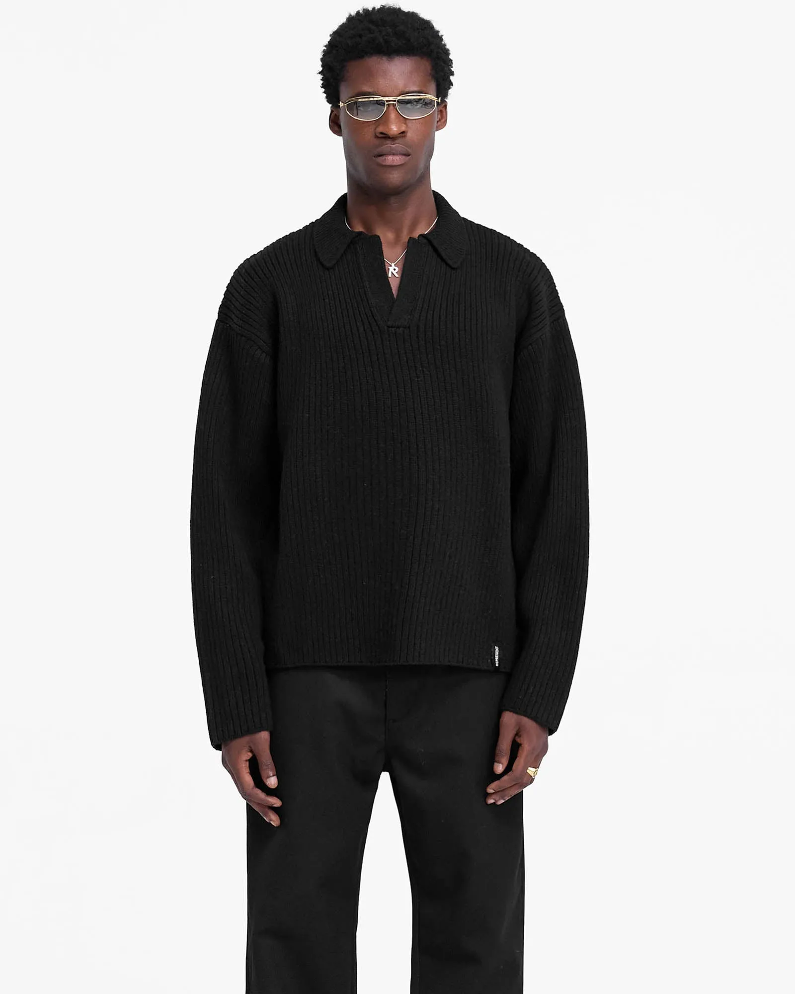 Textured Knit Polo sold by TNT Fashion