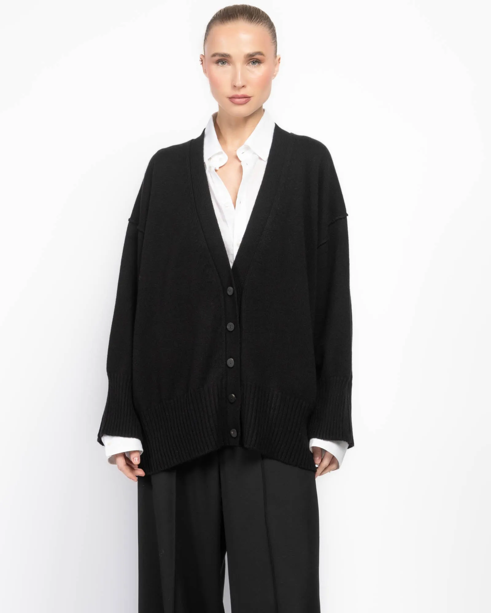 Oversized V-Neck Cardigan sold by TNT Fashion