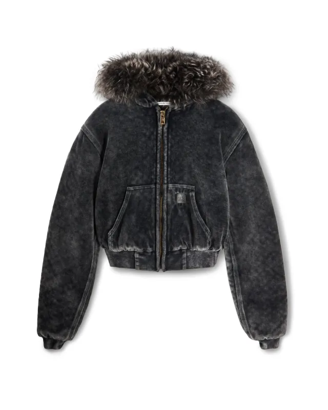 Shearling Hood Sweater Jacket sold by TNT Fashion