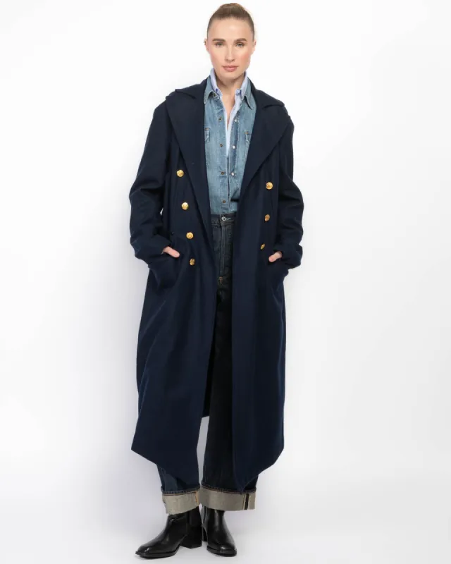 Button Spine Coat made by Greg Lauren