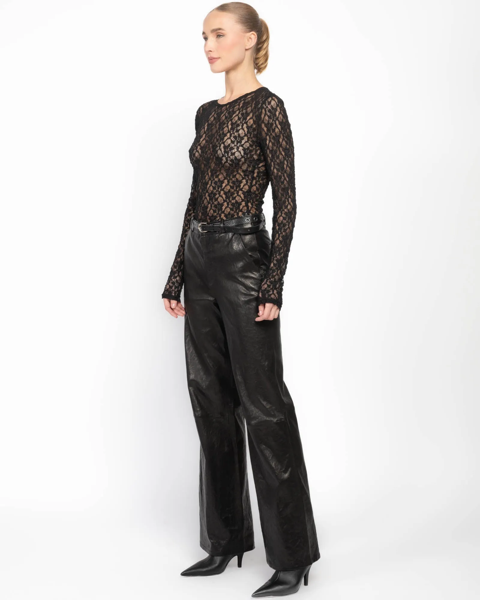 Mesh Lace Crewneck Top sold by TNT Fashion product image thumbnail 4