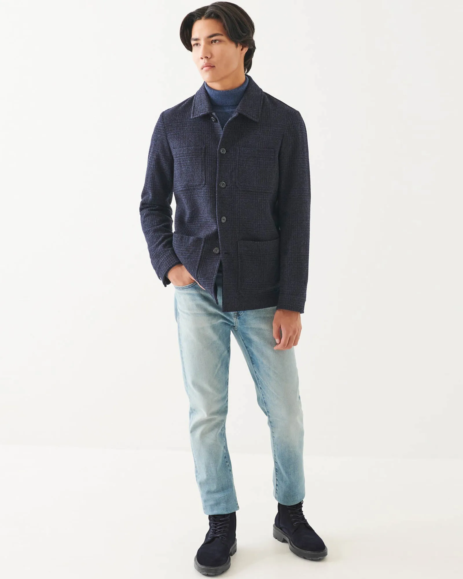 Glen Plaid Shirt Jacket sold by TNT Fashion product image thumbnail 2