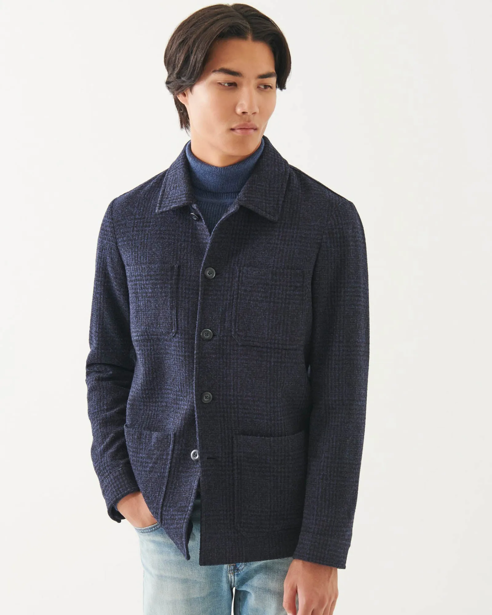 Glen Plaid Shirt Jacket sold by TNT Fashion product image thumbnail 3