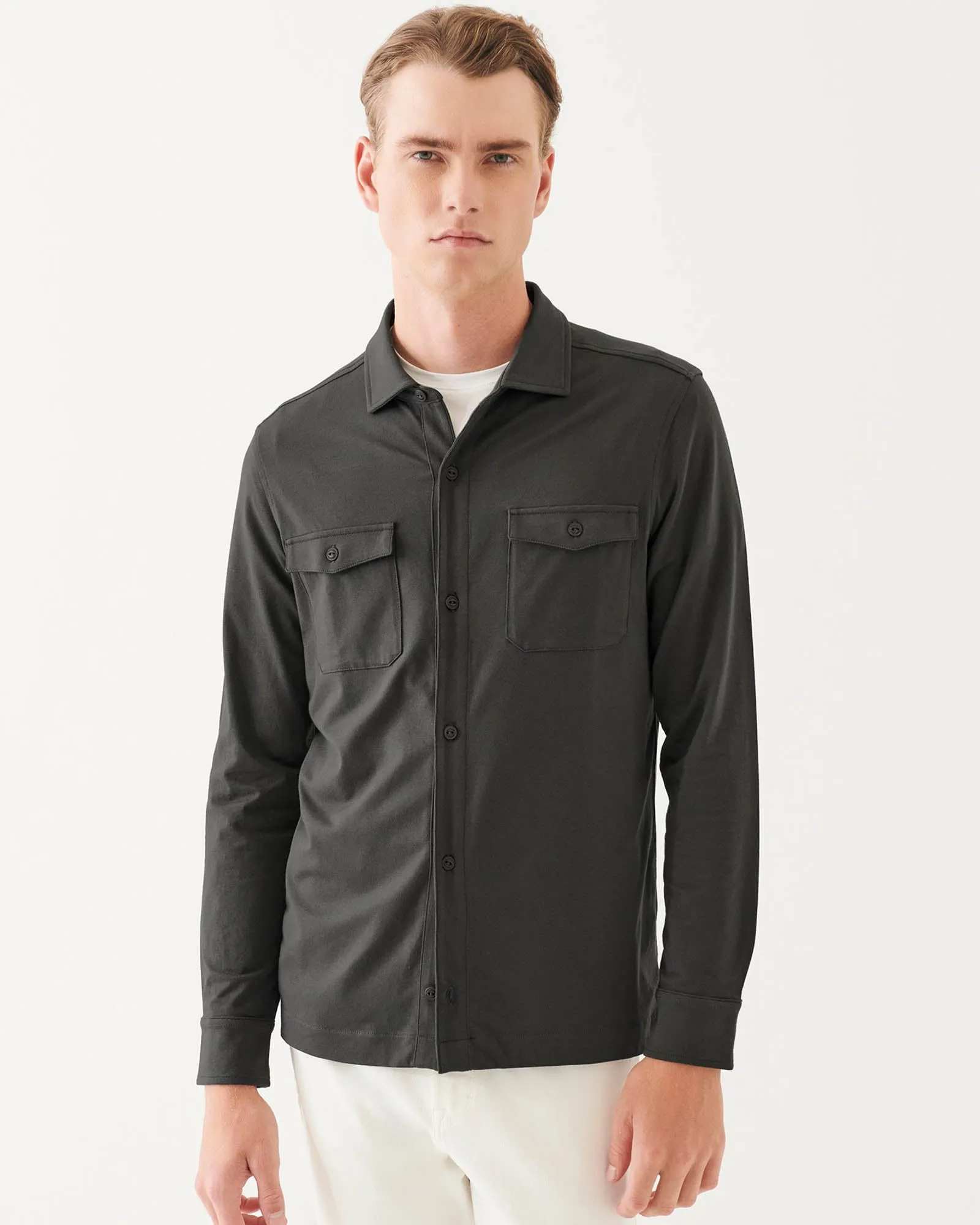 Long Sleeve Flap Pocket Overshirt sold by TNT Fashion