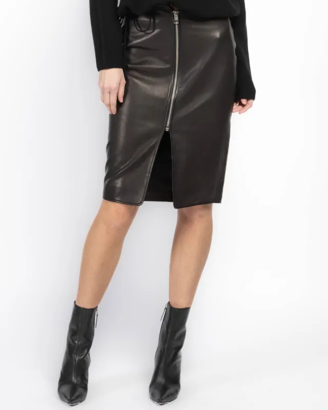 Leather Skirt With Zip sold by TNT Fashion
