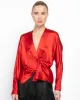 Long Sleeve Wrap Blouse sold by TNT Fashion