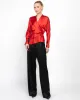 Long Sleeve Wrap Blouse sold by TNT Fashion