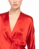 Long Sleeve Wrap Blouse sold by TNT Fashion