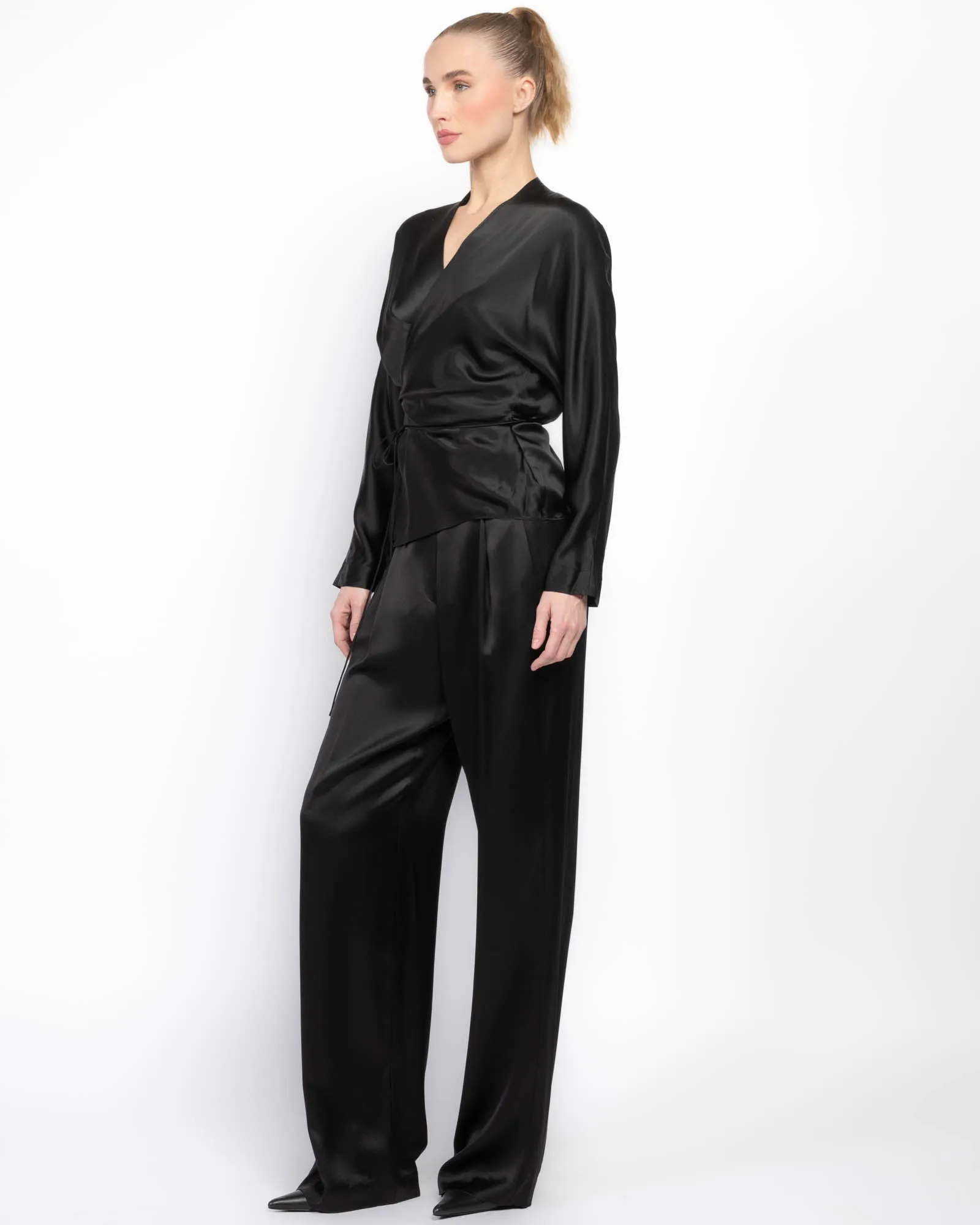 Long Sleeve Wrap Blouse sold by TNT Fashion product image thumbnail 4