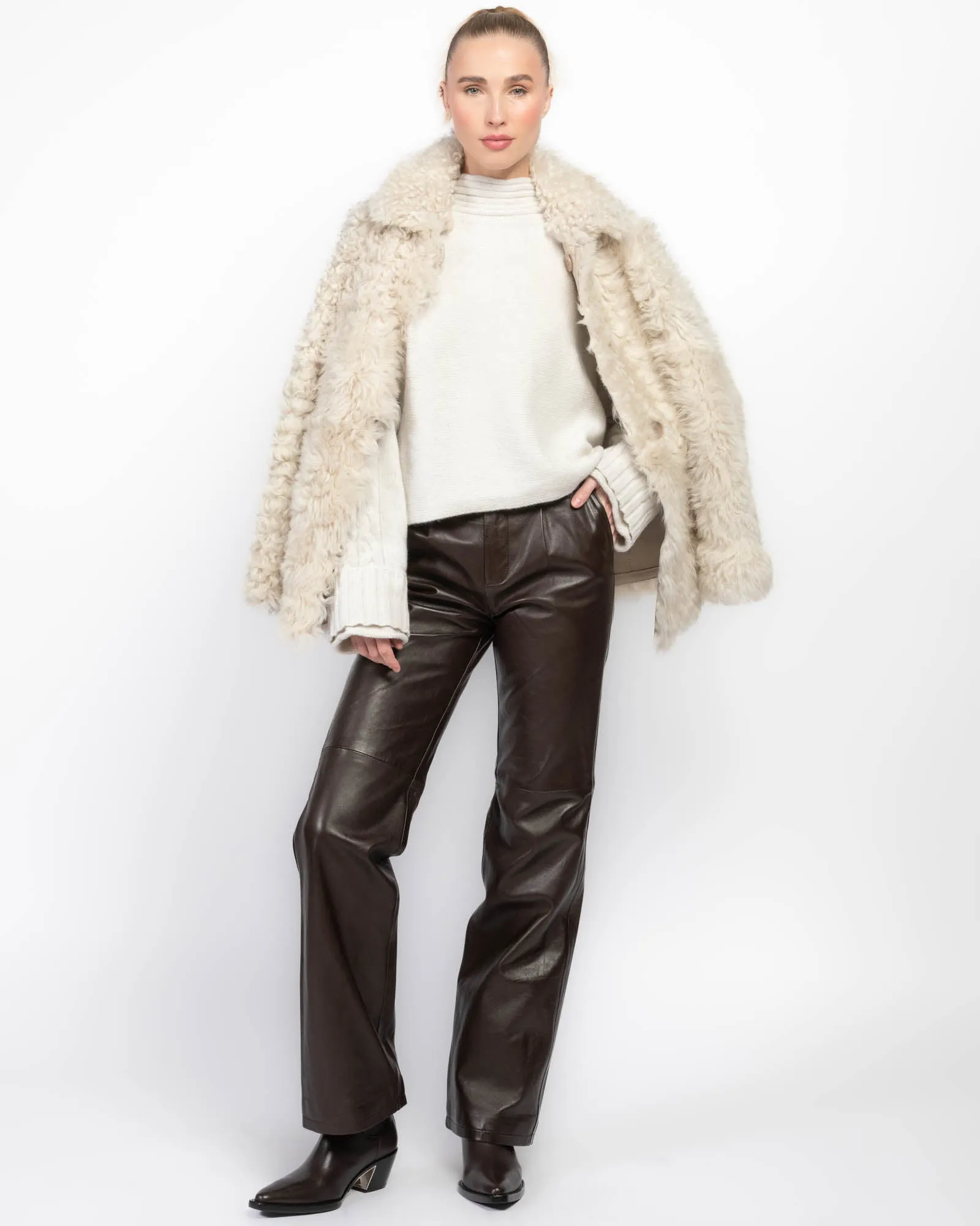 Double Cuff Crop Sweater sold by TNT Fashion product image thumbnail 5