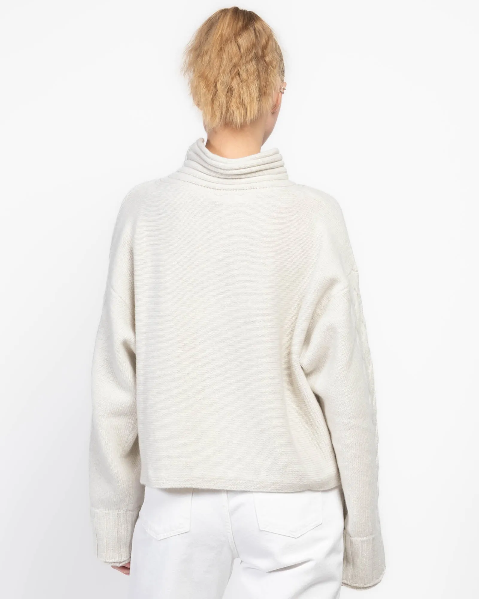 Double Cuff Crop Sweater sold by TNT Fashion product image thumbnail 3