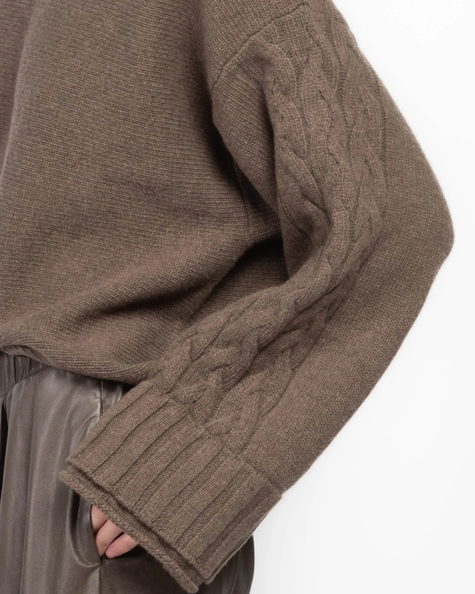 Double Cuff Crop Sweater sold by TNT Fashion product image thumbnail 5