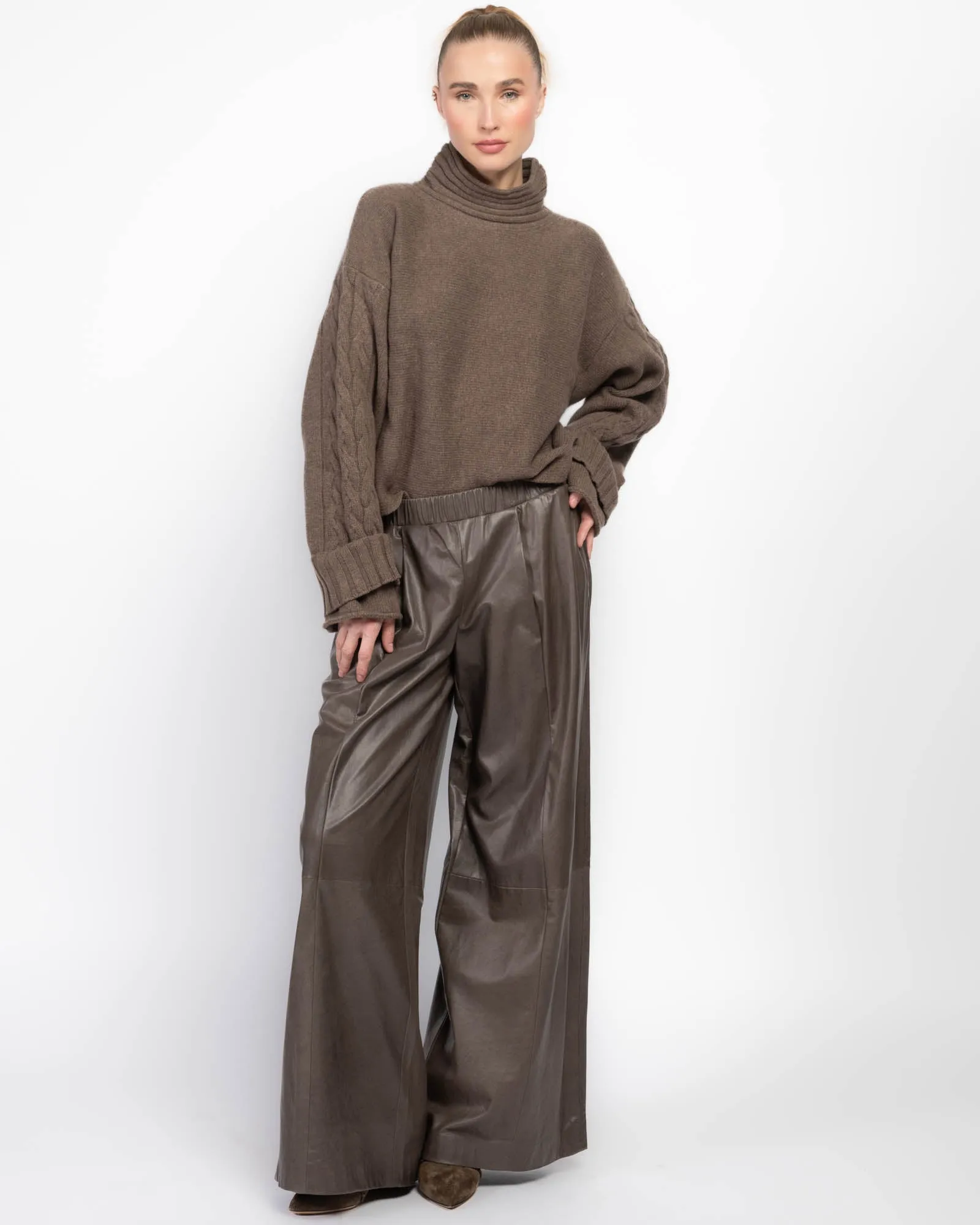 Double Cuff Crop Sweater sold by TNT Fashion product image thumbnail 2