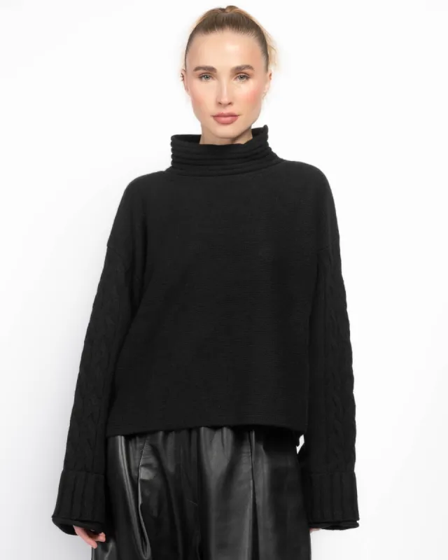 Double Cuff Crop Sweater sold by TNT Fashion