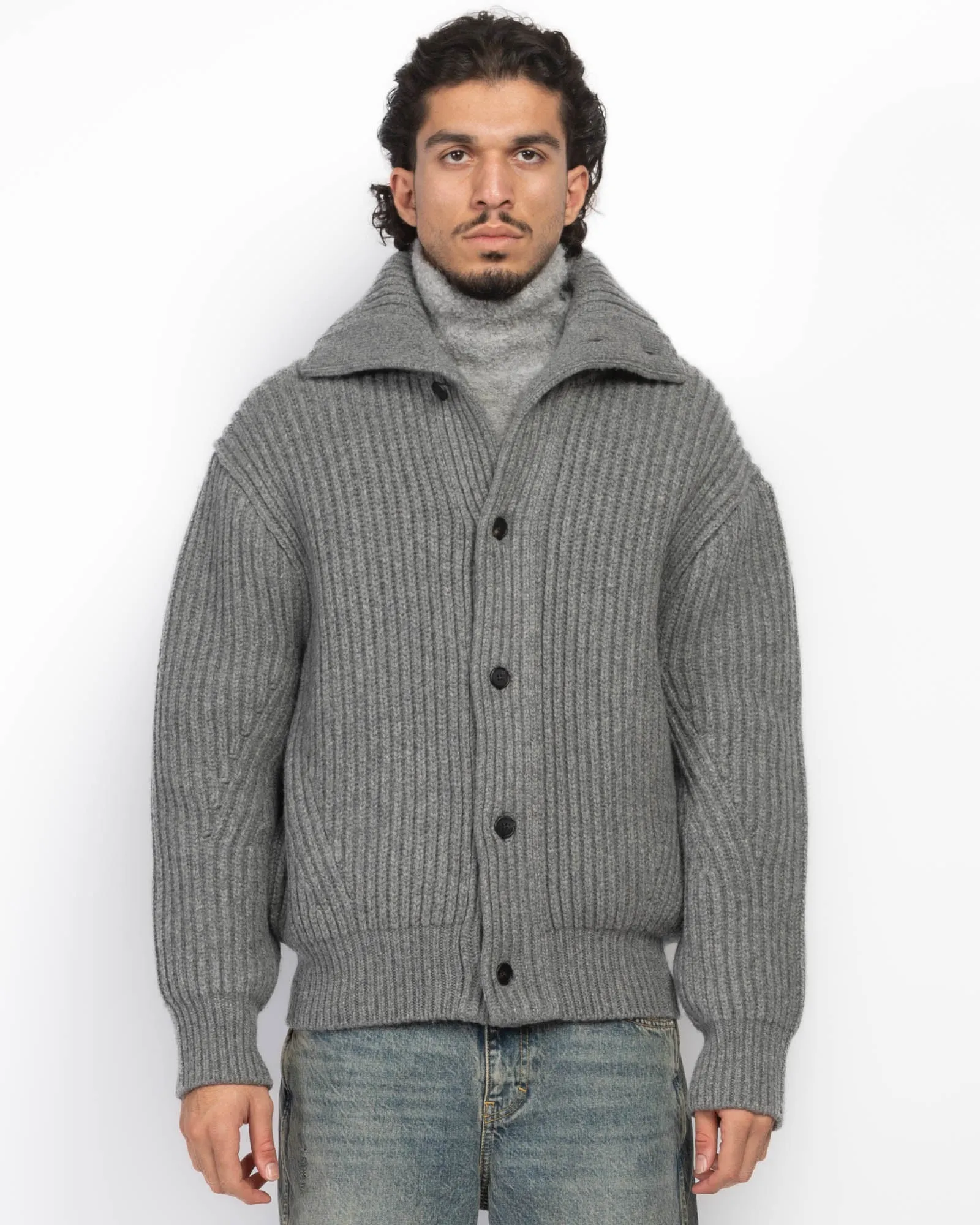 High Collar Cardigan sold by TNT Fashion