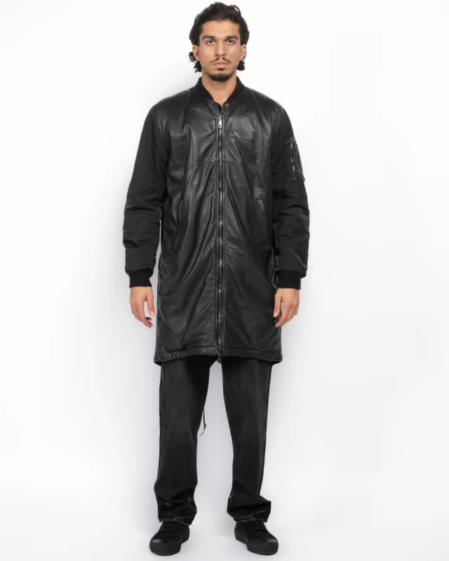 Long Leather Jacket sold by TNT Fashion