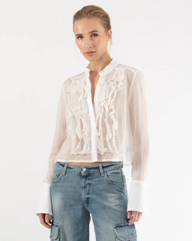 Patti Ruffle Shirt sold by TNT Fashion