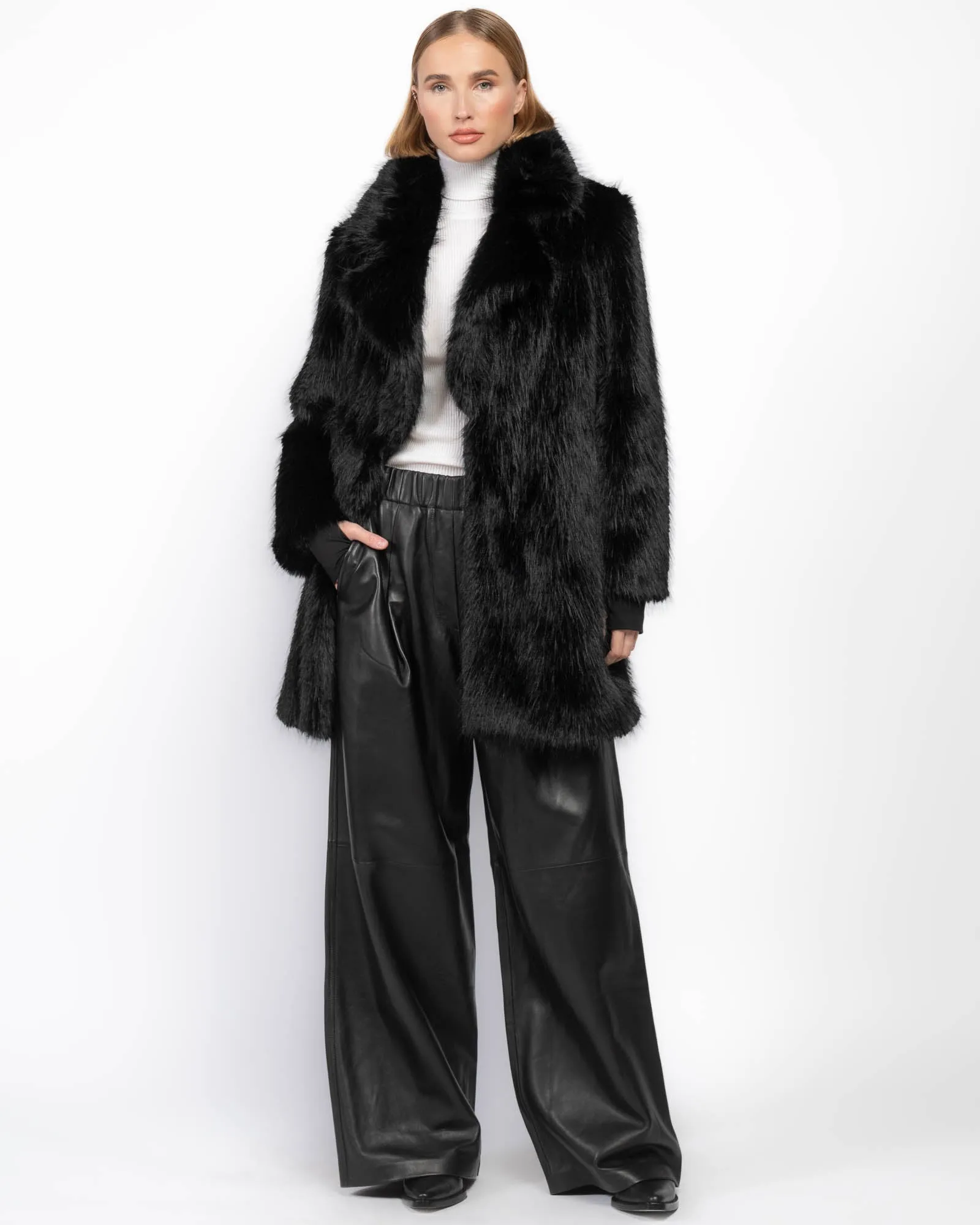 Faux Fur Mid Coat sold by TNT Fashion product image thumbnail 2