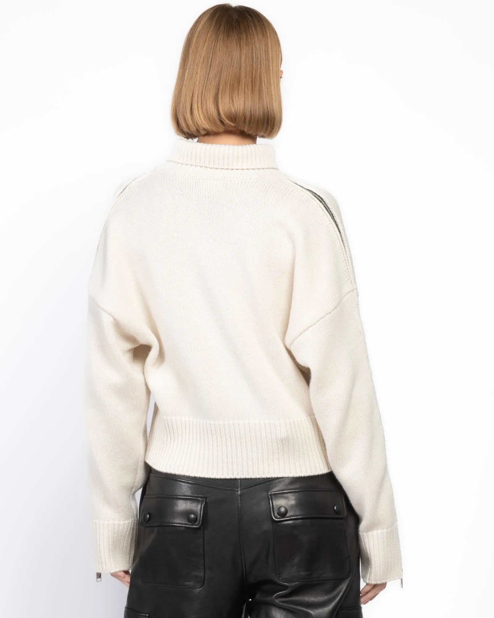 Boxy Sweater With Zipper sold by TNT Fashion product image thumbnail 3