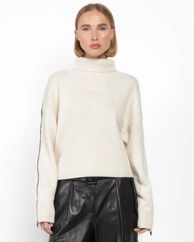 Boxy Sweater With Zipper sold by TNT Fashion