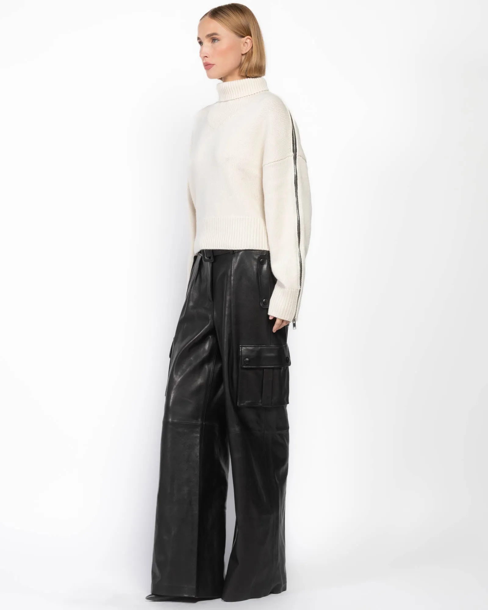 Boxy Sweater With Zipper sold by TNT Fashion product image thumbnail 4