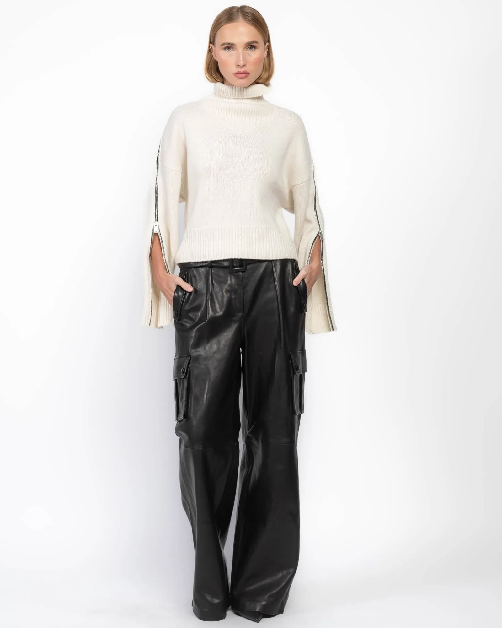 Boxy Sweater With Zipper sold by TNT Fashion product image thumbnail 2